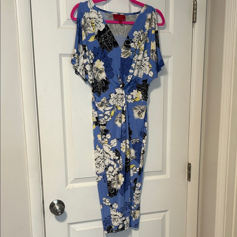 Jennifer Lopez Blue Floral Jumpsuit